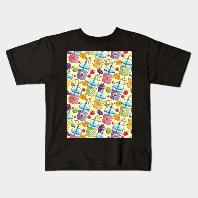 Juice Pattern Kids T-Shirt by Designoholic